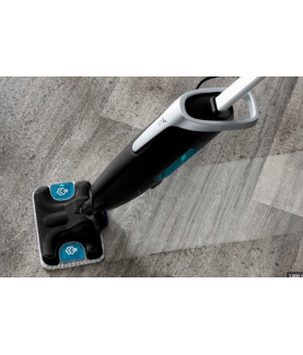 TEFAL Steam Power Handstick Mop | VP6555 | Corded operating | Washing function | Power 1200 W | Black/Light Blue