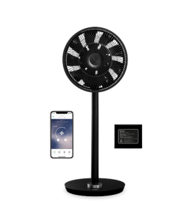 Duux | Smart Fan | Whisper Flex Smart Black with Battery Pack | Stand Fan | Black | Diameter 34 cm | Number of speeds 26 | Osci