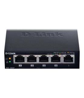 D-Link | Switch | DGS-1005P | Unmanaged | Desktop | Gigabit Ethernet (copper) ports quantity 5 | Power over Ethernet (PoE) port