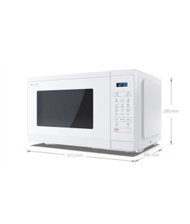 Sharp | Microwave Oven with Grill | YC-MG252AE-C | Free standing | 25 L | 900 W | Grill | Crystal