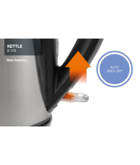 Gorenje | Kettle | K17S | Electric | 2000 W | 1.7 L | Stainless steel | 360 rotational base | Stainless steel