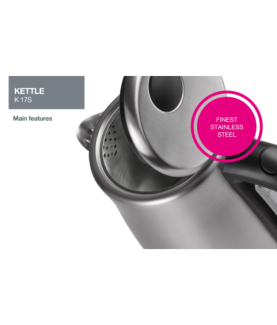 Gorenje | Kettle | K17S | Electric | 2000 W | 1.7 L | Stainless steel | 360 rotational base | Stainless steel