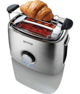 Gorenje | Toaster | T1000E | Power 1000 W | Number of slots 2 | Housing material Metal | Stainless Steel