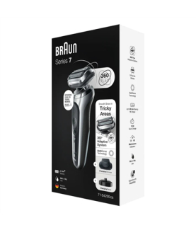 Braun | Shaver | 71-S4200cs | Operating time (max) 50 min | Wet & Dry | Silver/Black