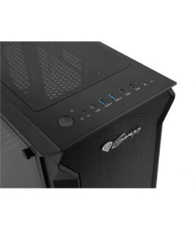 GENESIS IRID 505 ARGB Pc case, Midi tower, 2xUSB 3.0, 2xUSB 2.0, 2x Jack, Black | Genesis