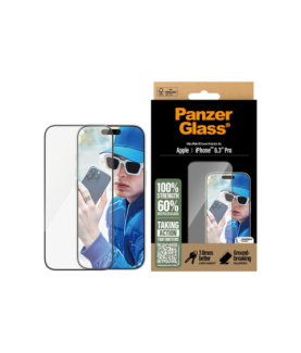 PanzerGlass Screen protector | Apple | iPhone 16 Pro | Glass | Transparent | Ultra-Wide Fit