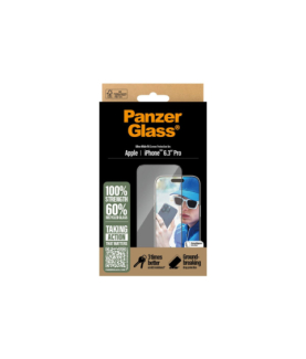 PanzerGlass Screen protector | Apple | iPhone 16 Pro | Glass | Transparent | Ultra-Wide Fit