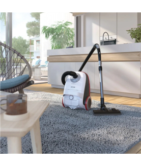 Gorenje | Vacuum cleaner | VCEA21GPLW | Bagged | Power 700 W | Dust capacity 3 L | White