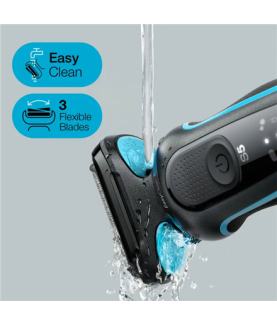 Braun | Shaver | 51-M1000S | Operating time (max) 50 min | Wet & Dry | Lithium Ion | Black/Blue