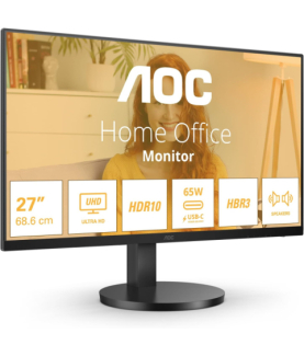 AOC U27B3M | 27 " | VA | UHD | 16:9 | 60 Hz | 4 ms | 3840 x 2160 pixels | 300 cd/m | HDMI ports quantity 2