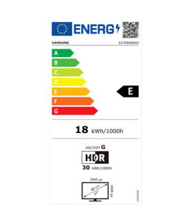 Samsung LS27D600EAUXEN | 27 " | IPS | QHD | 16:9 | 100 Hz | 5 ms | 2560 x 1440 pixels | 350 cd/m | HDMI ports quantity 1 | Blac