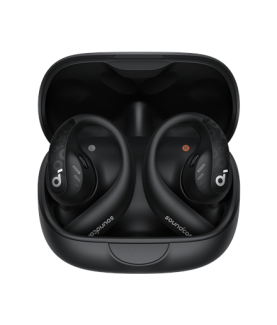 Anker Soundcore | Open-Ear Sport Headphones | AeroFit Pro | Bluetooth | Open-Ear | Microphone | Wireless | Midnight Black