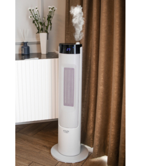 Adler | Tower Fan Heater with Humidifier | AD 7730 | Ceramic | 2200 W | Number of power levels 2 | Suitable for rooms up to 25 