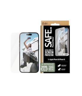 PanzerGlass Screen protector | Apple | iPhone 16 | Glass | Transparent | Ultra-Wide Fit