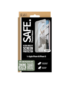 PanzerGlass Screen protector | Apple | iPhone 16 | Glass | Transparent | Ultra-Wide Fit