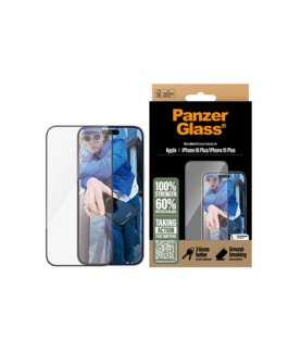 PanzerGlass Screen protector | Apple | iPhone 16 Plus/iPhone 15 Plus | Glass | Transparent | Ultra-Wide Fit