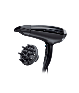 Remington Hair Dryer | D5215 Pro-Air Shine | 2300 W | Number of temperature settings 3 | Ionic function | Diffuser nozzle | Bla