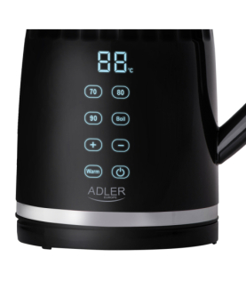 Adler Kettle with LED display | AD 1350 | Electric | 2200 W | 1.7 L | Stainless Steel | 360 rotational base | Black