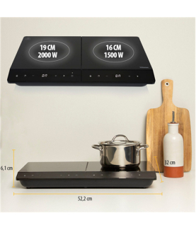 Tristar Table Hob | IK-6162 | Number of burners/cooking zones 2 | Black | Induction