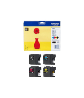 Brother Ink Cartridge | LC121VALBP | Multipack | Black, Cyan, Magenta, Yellow