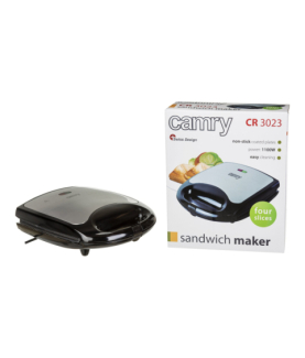 Camry | Sandwich maker XL | CR 3023 | 1500 W | Number of plates 1 | Number of pastry 4 | Black