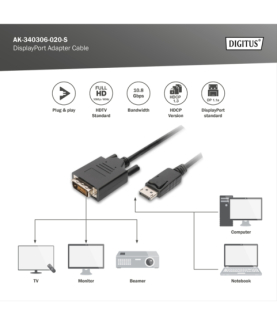 Digitus DisplayPort Adapter Cable | AK-340306-020-S