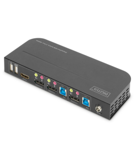 Digitus KVM Switch, 2-Port, 4K60Hz, 2 x DP in, 1 x DP/HDMI out | DS-12850