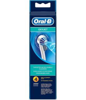 Oral-B | ED 17-4 | Toothbrush Heads, OxyJet | Heads | For adults | Number of brush heads included 4 | White