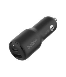 Belkin | BOOST CHARGE 42w-30w USB-C PD PPS + 12w USB-A Car Charger, | CCB005btBK