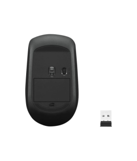 Lenovo | Wireless Compact Mouse | 400 | Red optical sensor | Wireless | 2.4G Wireless via USB-C receiver | Black | 1 year(s)