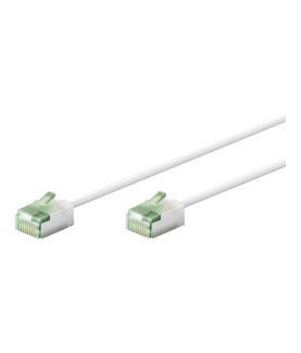 Goobay 74357 Ultra-Flexible CAT 8.1 Patch Cable, Slim, U/FTP, 0.15 m, White | Goobay