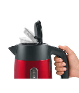 Bosch | Kettle | DesignLine TWK4P434 | Electric | 2400 W | 1.7 L | Stainless steel | 360 rotational base | Red/Black