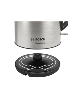 Bosch | Kettle | DesignLine TWK3P420 | Electric | 2400 W | 1.7 L | Stainless steel | 360 rotational base | Stainless steel/Blac