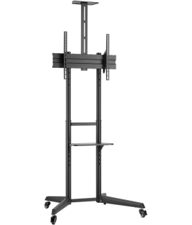 Goobay Floor stand | 59508 TV Presentation Stand Pro (Size L) | Adjustable Height, Tilt | 37-70 " | Black