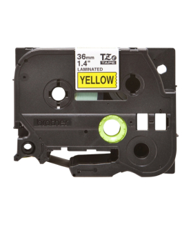 Brother | TZe-661 Laminated Tape | Black on Yellow | TZe | 8 m | 3.6 cm