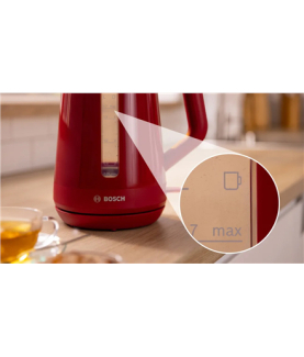 Bosch Kettle | TWK1M124 | Electric | 2400 W | 1.7 L | Plastic | 360 rotational base | Red