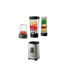 Philips Mini Blender | HR2604/80 Daily Collection | Tabletop | 350 W | Jar material Plastic/Glass | Jar capacity 0.6+0.6 L | Ic