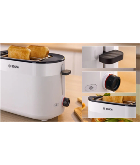 Bosch Compact Toaster | TAT2M121 MyMoment | Power 950 W | Number of slots 2 | Housing material Plastic | White