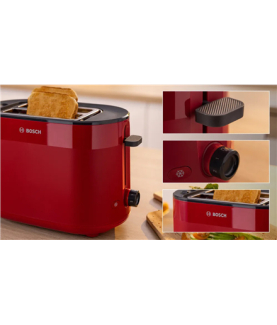 Bosch Compact Toaster | TAT2M124 MyMoment | Power 950 W | Number of slots 2 | Housing material Plastic | Red