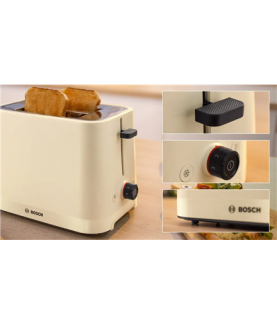 Bosch Compact Toaster | TAT3M127 MyMoment | Number of slots 2 | Housing material Plastic | Beige