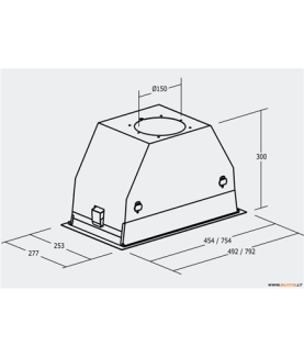 CATA GC DUAL BK 75 Canopy Width 300x277x792 mm cm Touch Control Black Glass