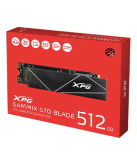 ADATA | XPG Gammix S70 BLADE | 512 GB | SSD form factor M.2 2280 | Solid-state drive interface PCIe Gen4x4 | Read speed 7400 MB