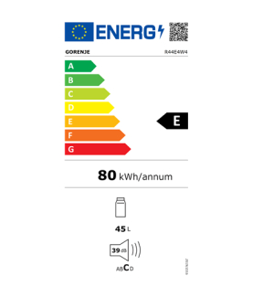 Gorenje Refrigerator | R44E4W4 | Energy efficiency class E | Free standing | Larder | Height 50 cm | Fridge net capacity 45 L |