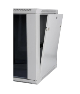 SOMI Networks | 6U, 19 Network Wall Cabinet | 6U-60/40C | Gray | With Front Glass Doors Assembled | Depth: 40 cm