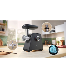 Bosch Food Mincer | MFWS430B | Black | Number of speeds 2 | Throughput (kg/min) 2.5