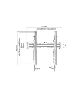 Digitus Wall mount | Universal LED/LCD Monitor Wall Mount | Tilt | 47-70 " | Maximum weight (capacity) 40 kg | Black