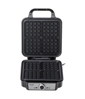 Adler Waffle Maker | AD 3083 | 1800 W | Number of pastry 4 | Belgium | Silver/Black