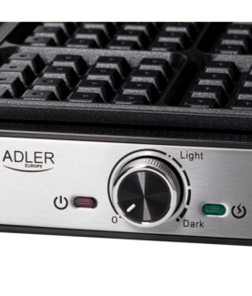 Adler Waffle Maker | AD 3083 | 1800 W | Number of pastry 4 | Belgium | Silver/Black