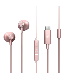 Energy Sistem Wired Earphones | EasyPods Type C | Built-in microphone | USB-C | Rose Gold