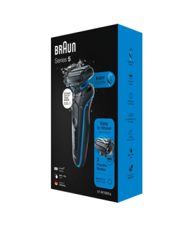 Braun | Shaver | 51-B1000s | Operating time (max) 50 min | Wet & Dry | Black/Blue